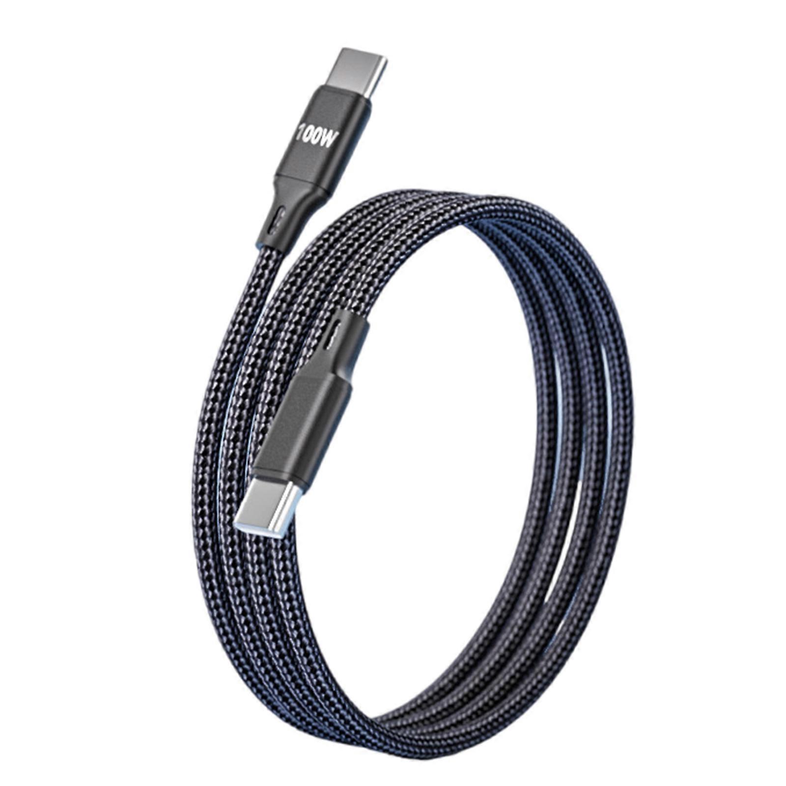 Powerful 100W USB C Fast Charge Cable Type C To Type C Charging Wire Nylon Braided Durability 39.37in Multicolor