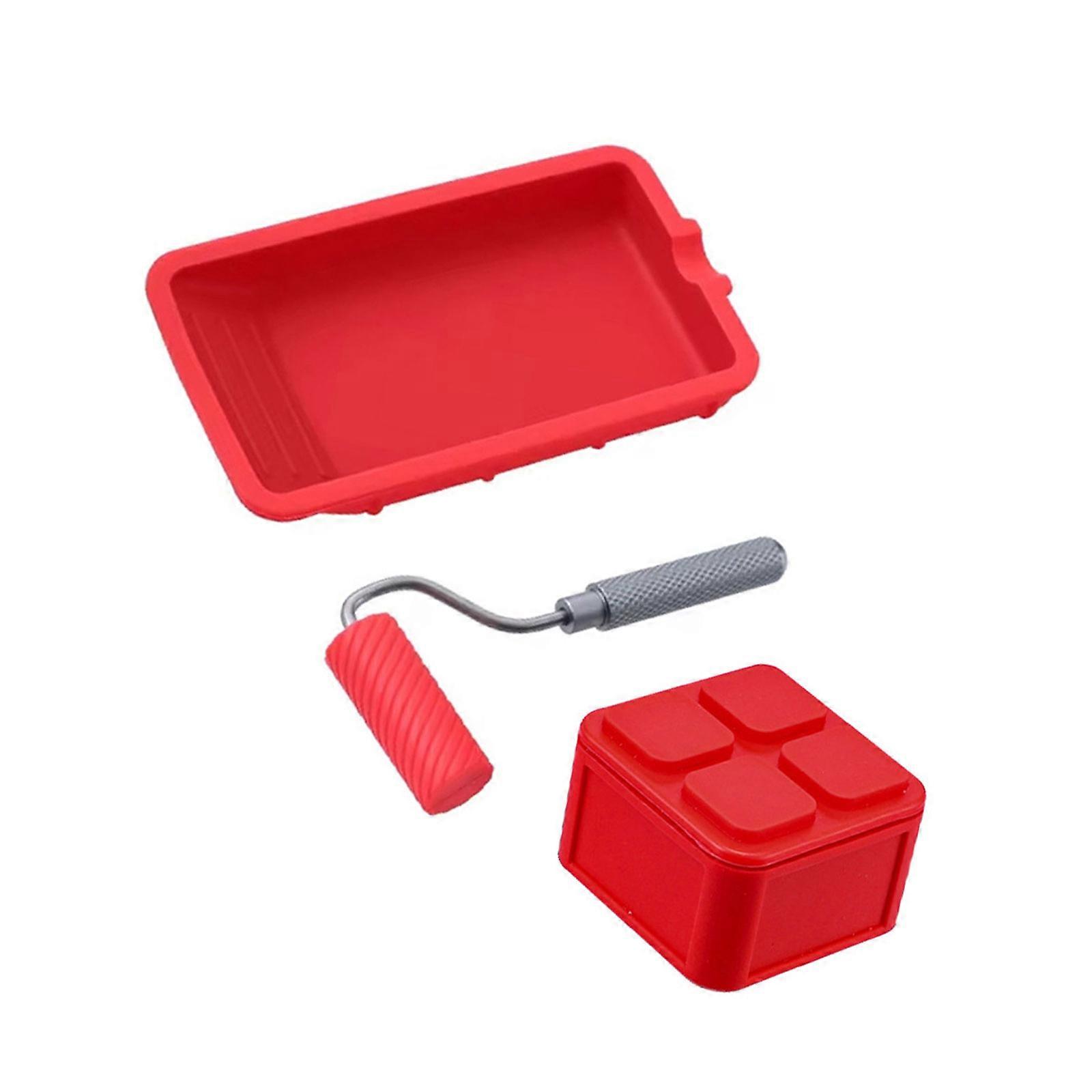 Manual Application Gadgets Featuring Silicone Roller Brush Nonstick Tray For Precise Crafting And Repairs Multicolor