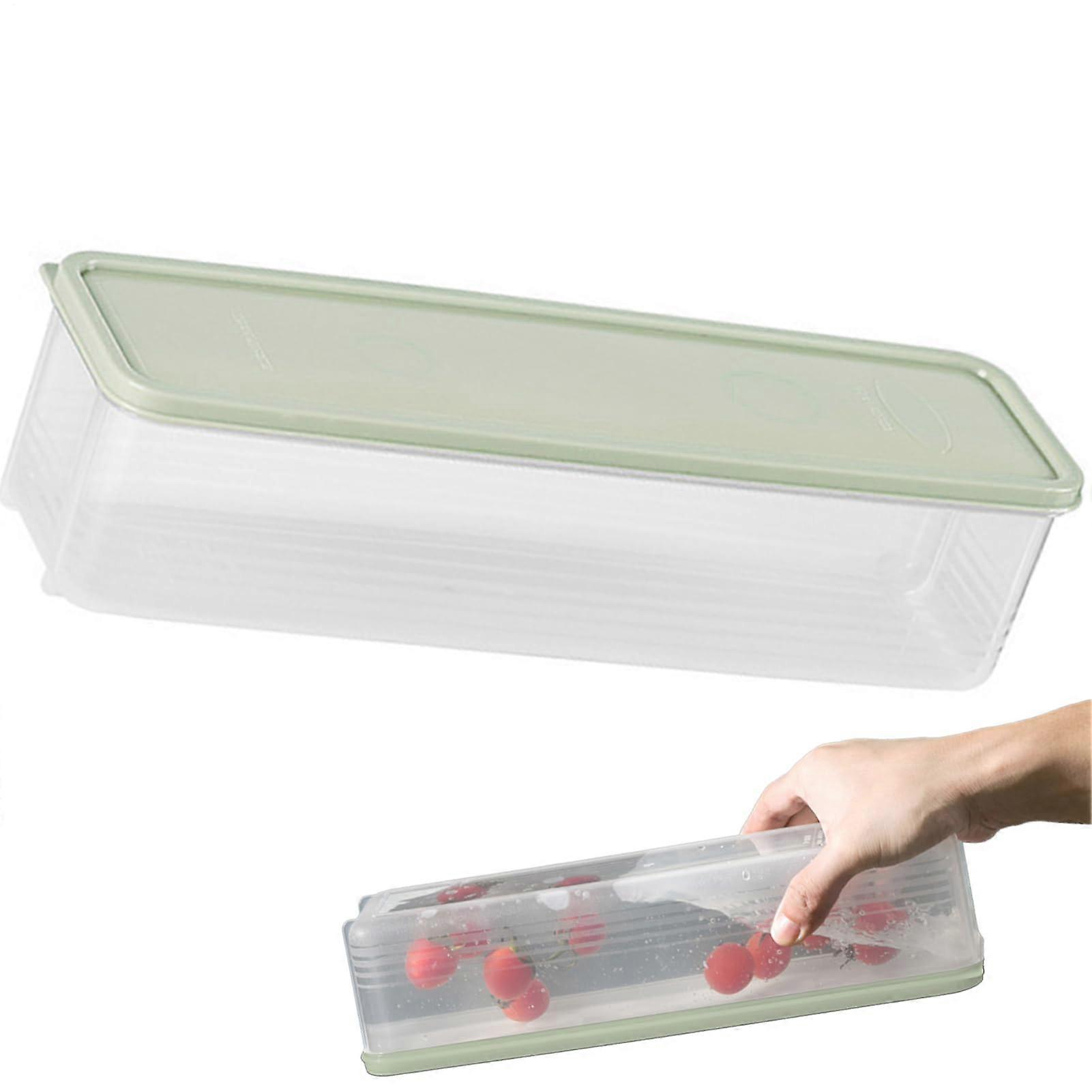 SPAGHETTI CONTERMATOR CONTRUTOR Rectangular Spaghetti Container Sealing, Minimalist Pasta Storage, White Green