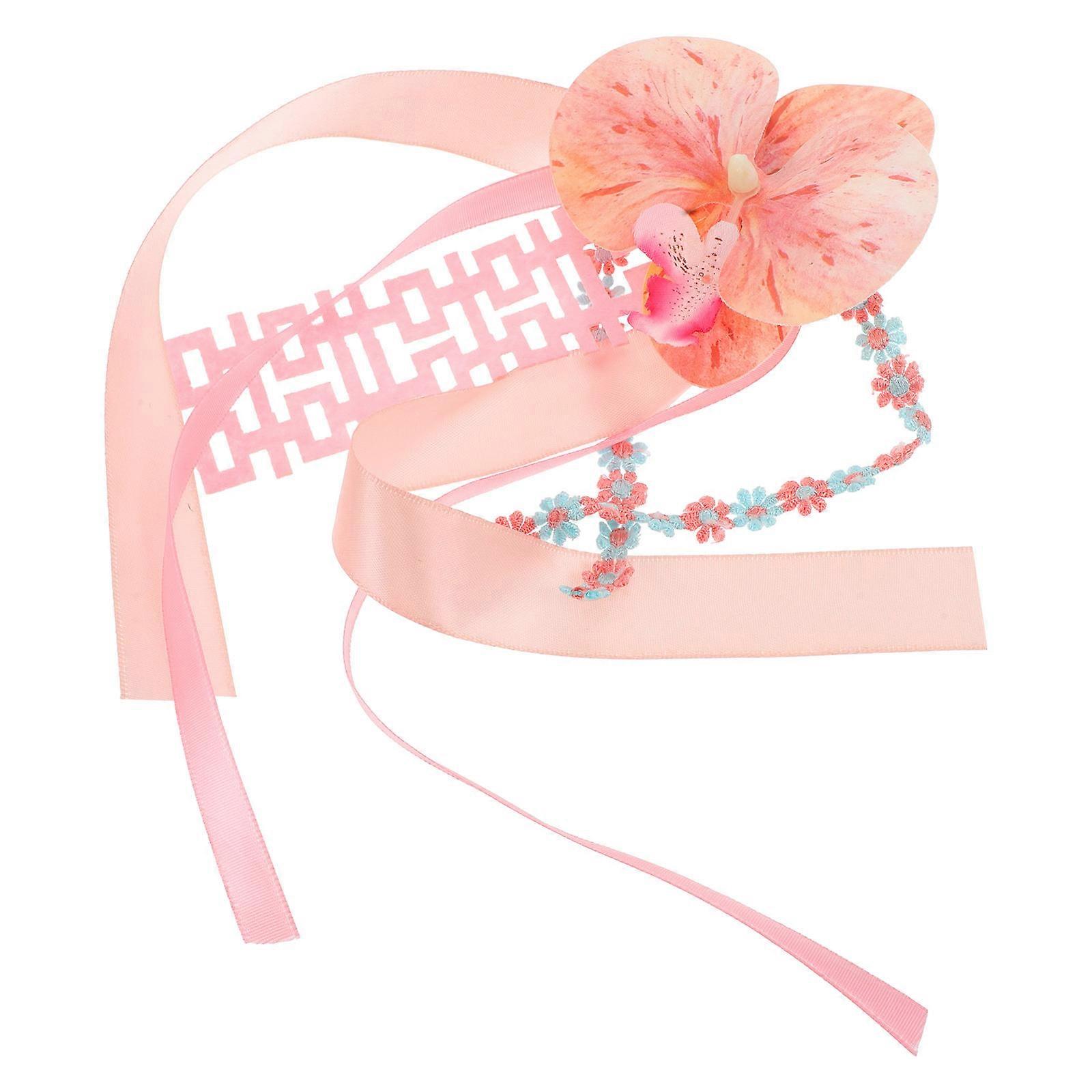 Car Decoration Artificial Flower Wedding Handle Ornaments with Bow Kit