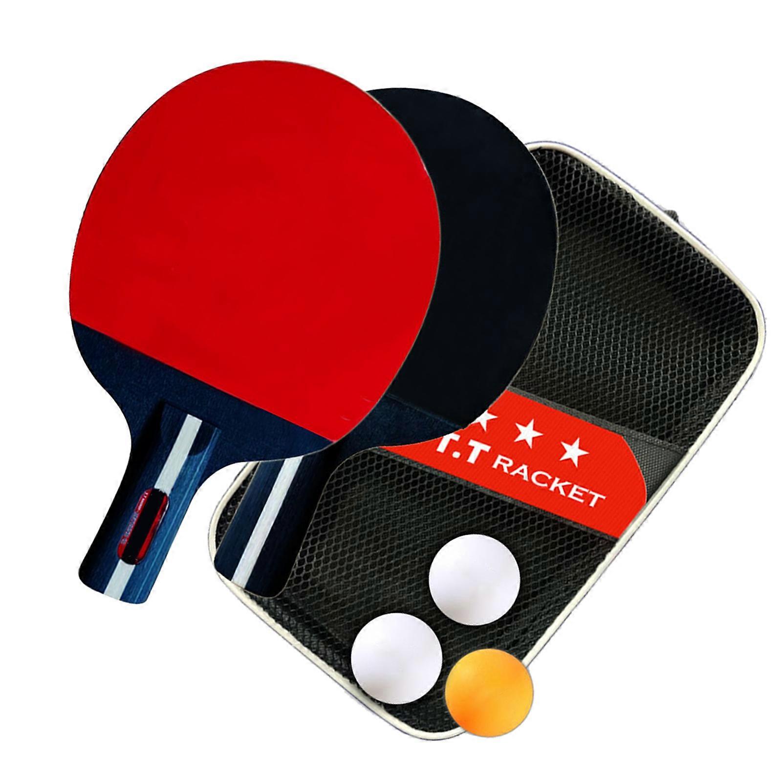 Table Tennis Paddle Pingpong Bat Set Table Tennis Handle Pingpong Training Bat Rubber Racket for Improving Table Tennis Multicolor