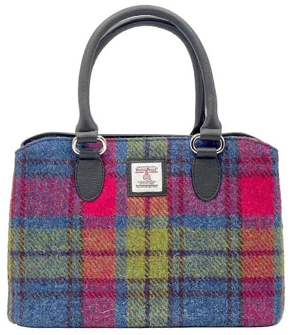 Maccessori Harris Tweed Top Handle Bag - Pink/Blue