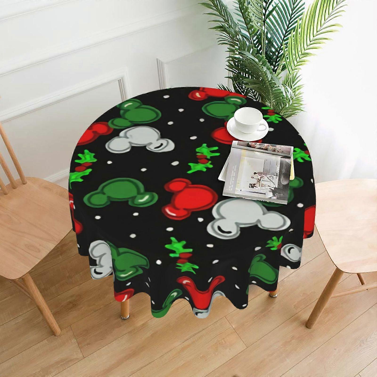 Mickey Mouse Rectangular Tablecloth, Water Resistance Antiwrinkle Spillproof Soft Fabric for Dining Room Parties Holiday Decorations 60in