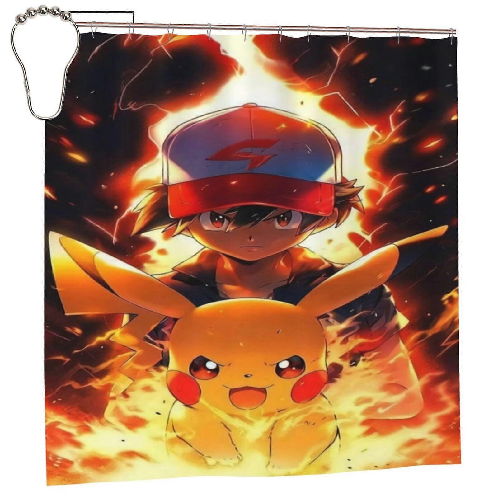 Pokemon Duschvorhang 72x72in Eisen