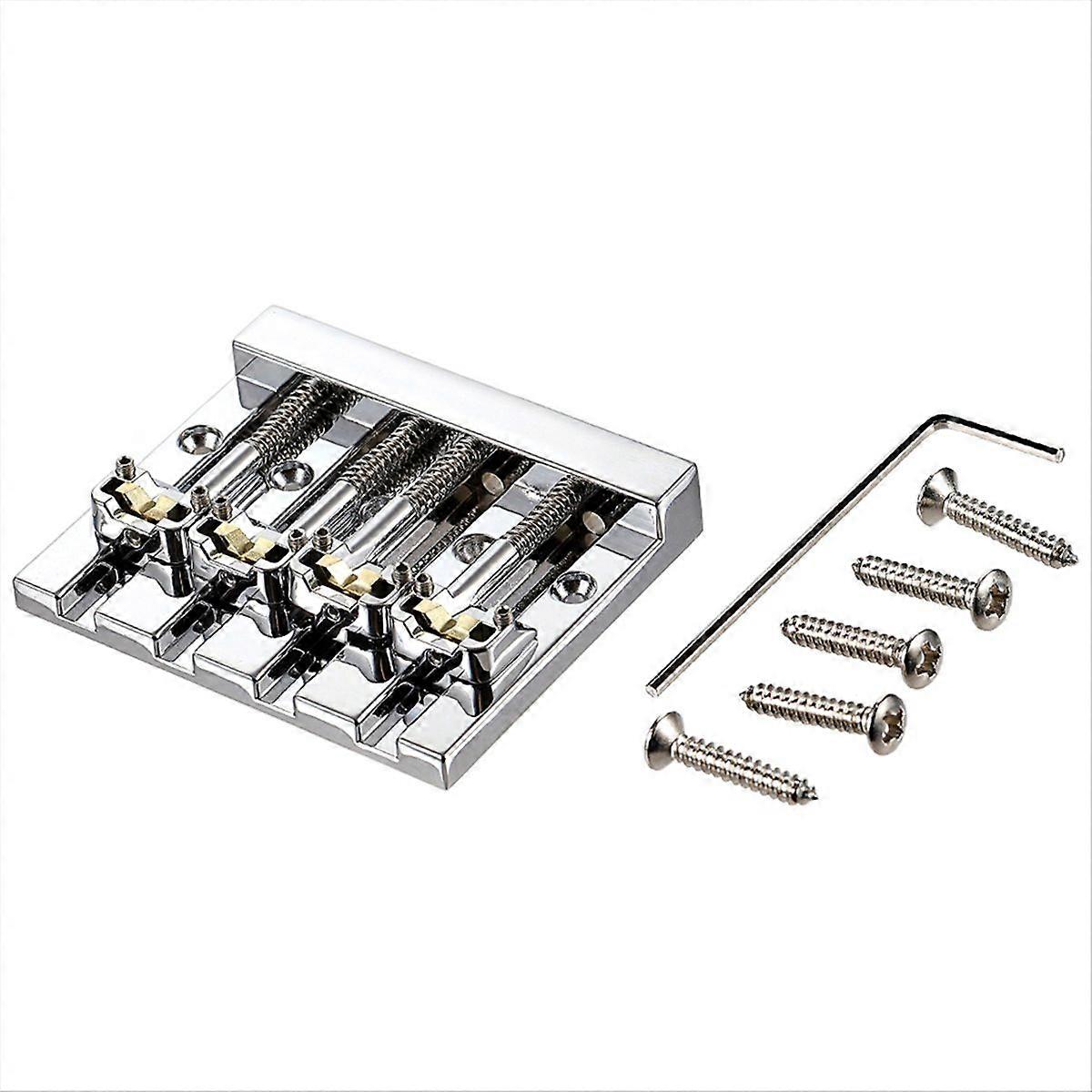 4 String Bridge High-Mass Bridge for Electric Guitar Replacement