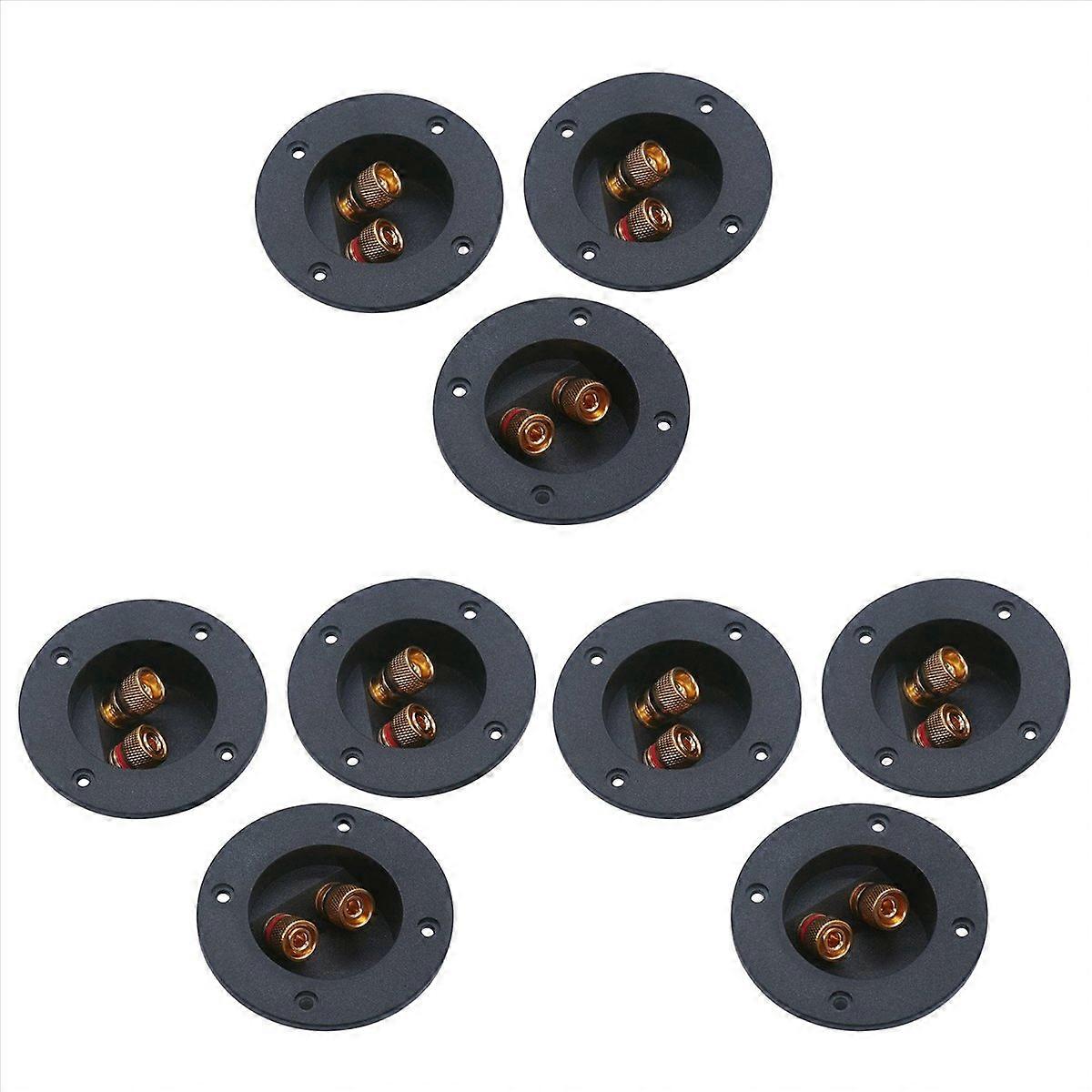 9 Pcs DIY Home Car Stereo 2-Way Speaker Box Terminal Binding Post Round Spring Cup Connectors Subwoo