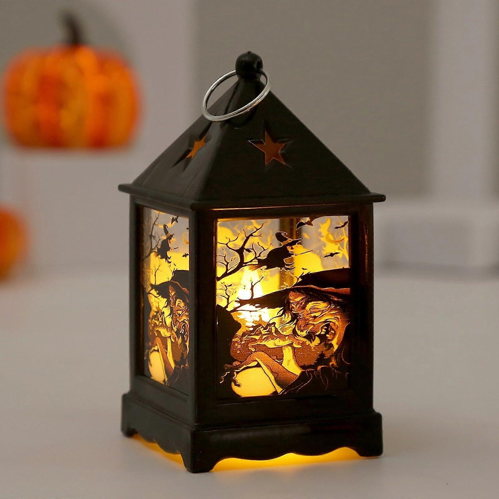 Halloween LED Pumpkin Night Light with Devil Handheld Design for Party and Home Decor