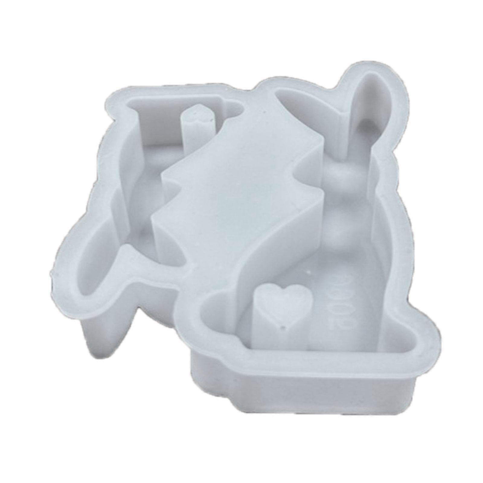 Rabbit Candle Molds Heart Rabbit Silicone Mould DIY Cake Chocolate Epoxy Baking Mould Handmade Valentine's Day Soap Mold Multicolor