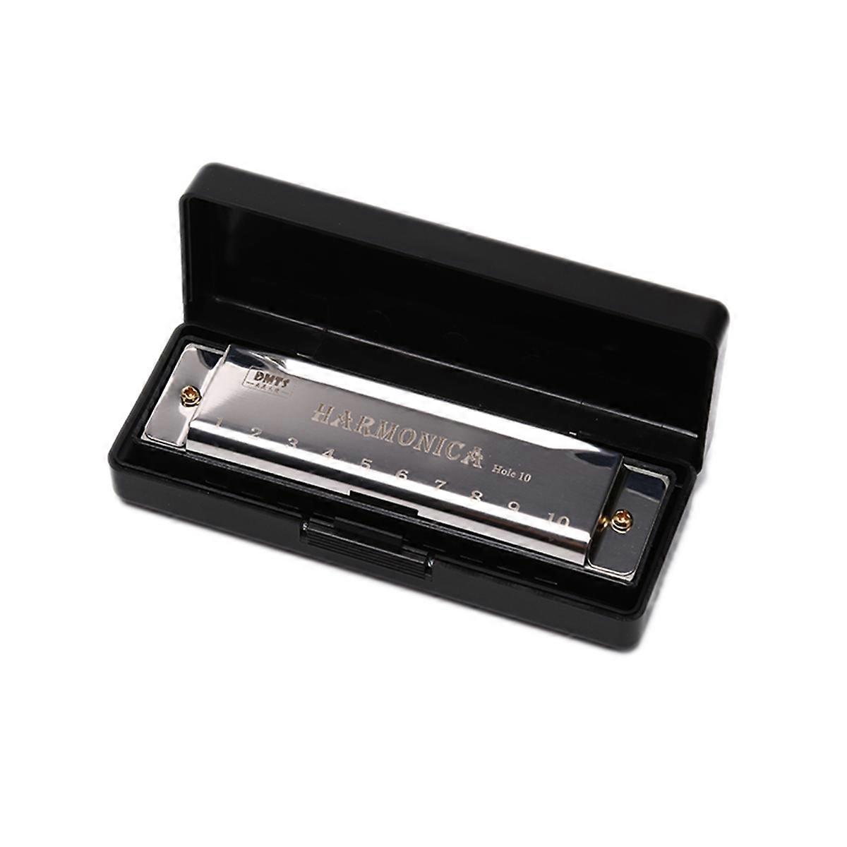 Harmonica Key of C 10 Hole Diatonic Harmonica C with Case for Beginner Students Kids Gift with Case
