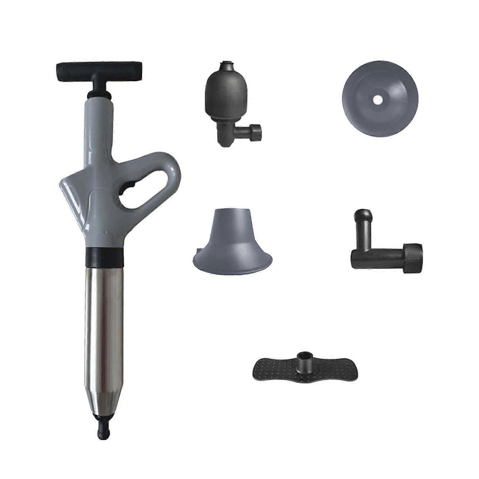 Pressure Toilet Plunger with Stainless Steel Handle for Sinks and Drains