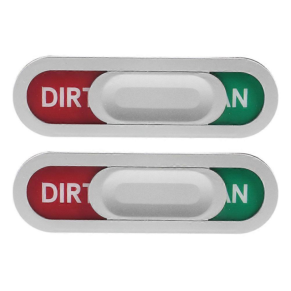 Magnetic Dishwasher Indicator Sign with Double-Sided Design for Kitchen Organization Multi Color 2