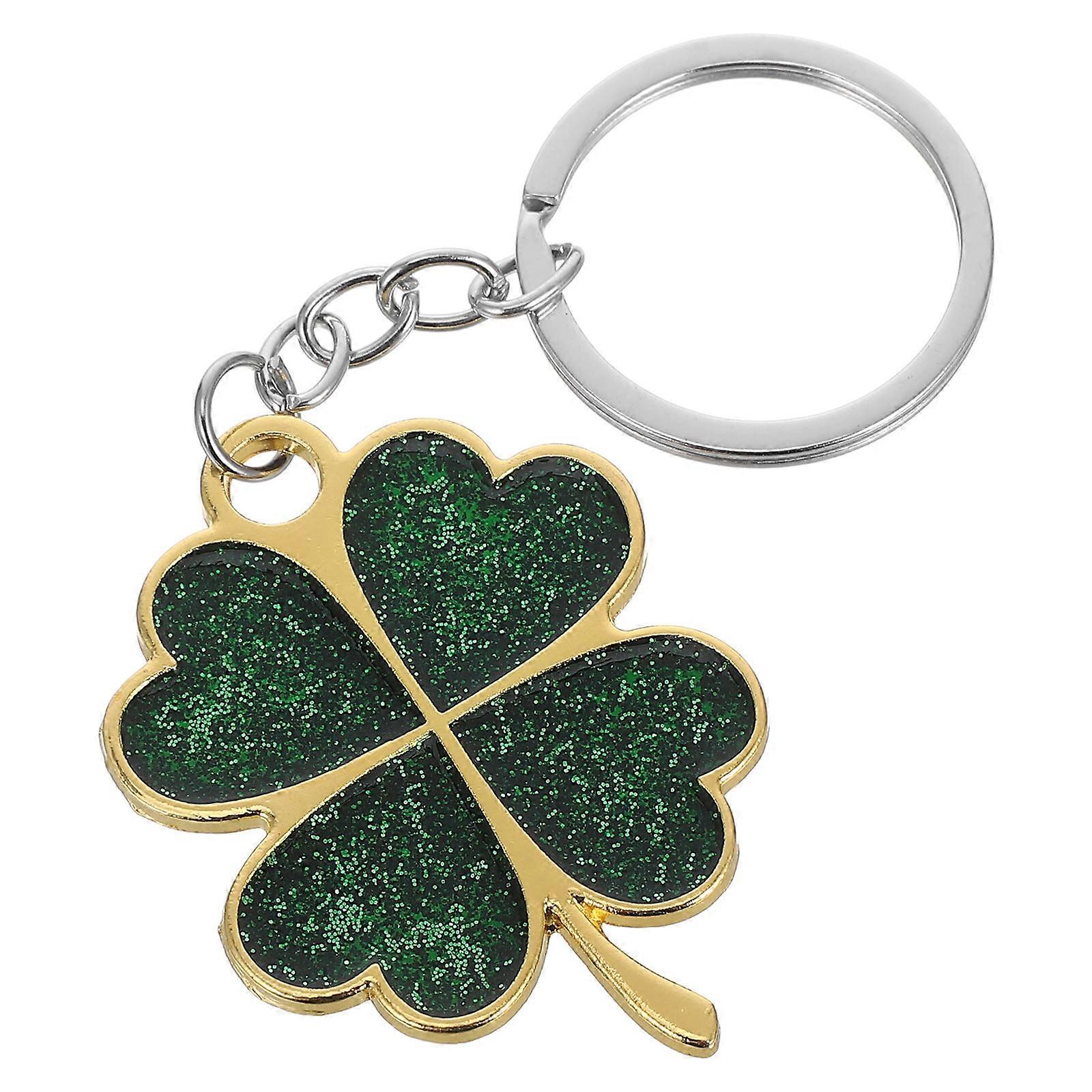Shamrock Keychain Glitter Accessory