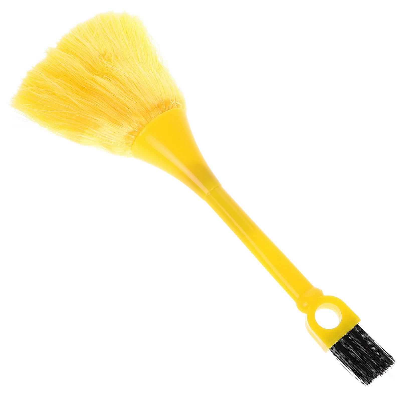 Yellow Mini Keyboard Brush for Cleaning Durable Plastic Dusting Tool