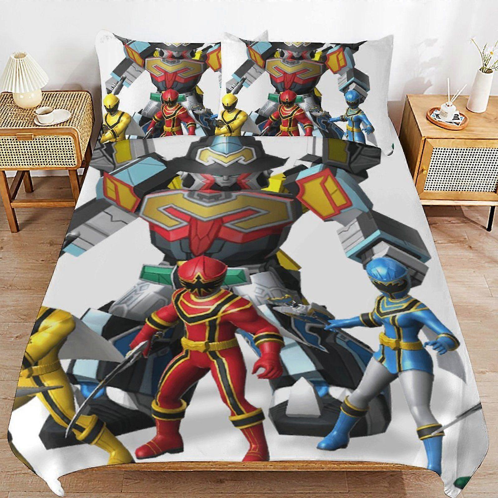 1369BF Power Rangers The Animated Series Hotel Style Sleep Texture Consistent Fabric Secure Fit Closure Duvet Cover Sets Advantage CF1369