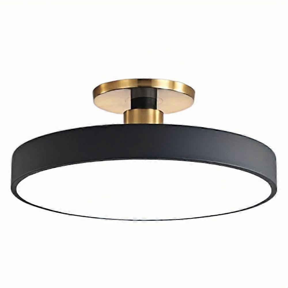 LED Ceiling Light Dark 40cm Flush Mount, Dimmable 3000K6500K, Modern Round Fixture with Remote Control