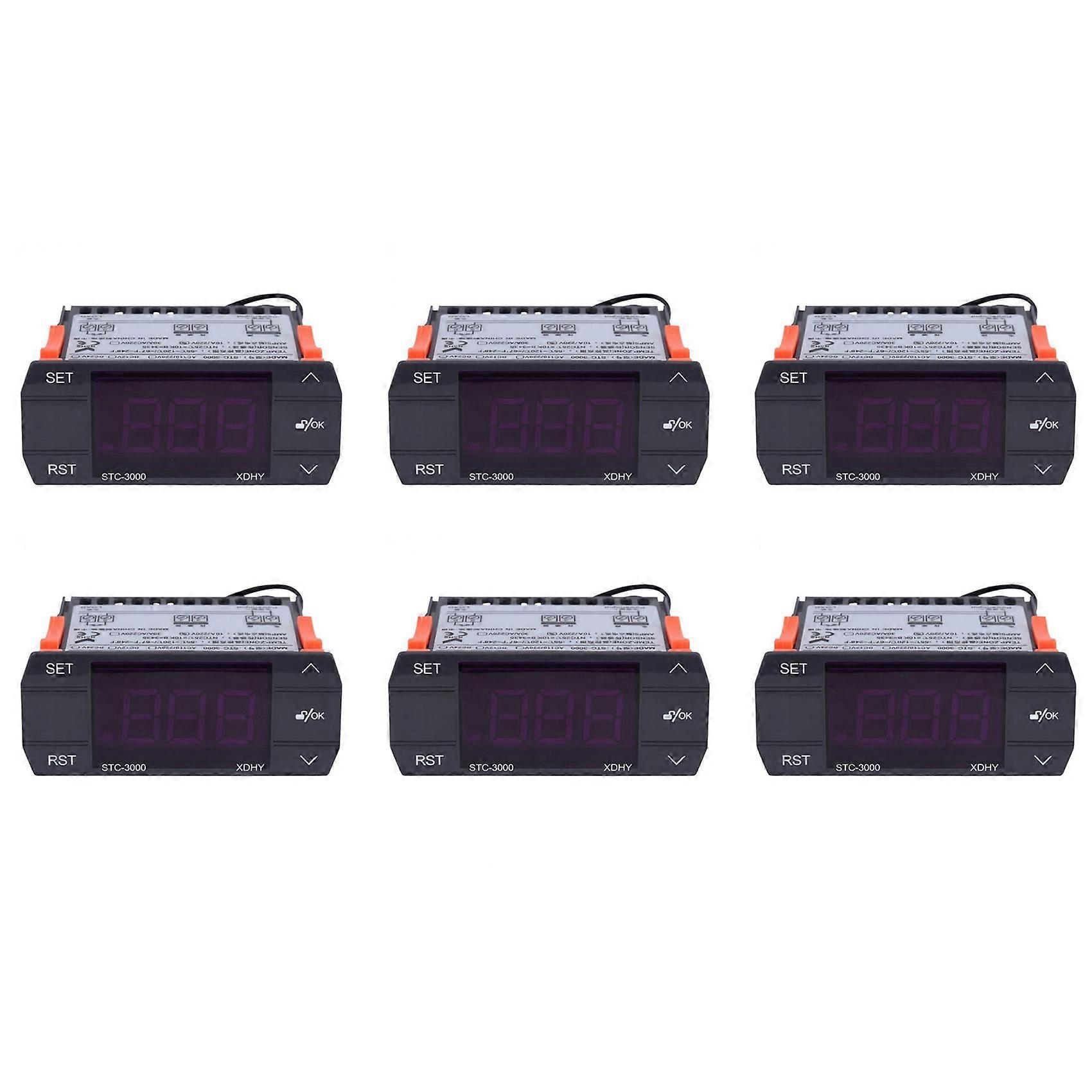6X STC-3000 110V-220V 30A Press Digital Temperature Controller Thermostat with Sensor Controlling Tool