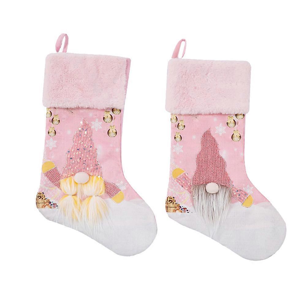 Stockings LED Glowing Socks for Decor 2Pcs Gift