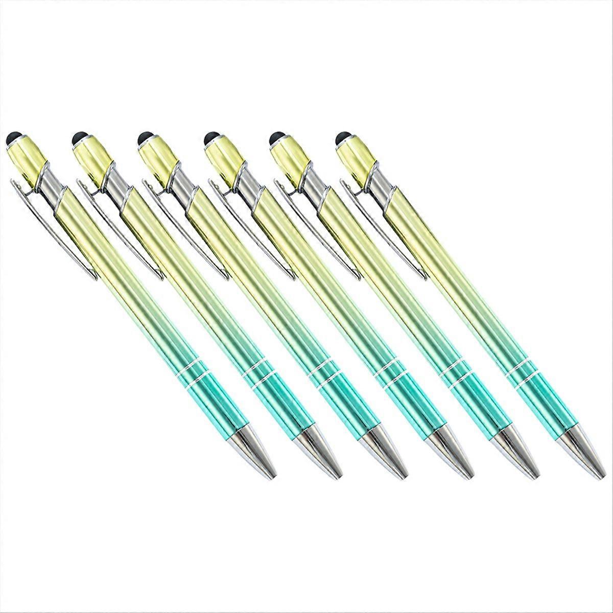 50pcs Gradient Metal Ballpoint Pens Touchscreen Ball Pen C