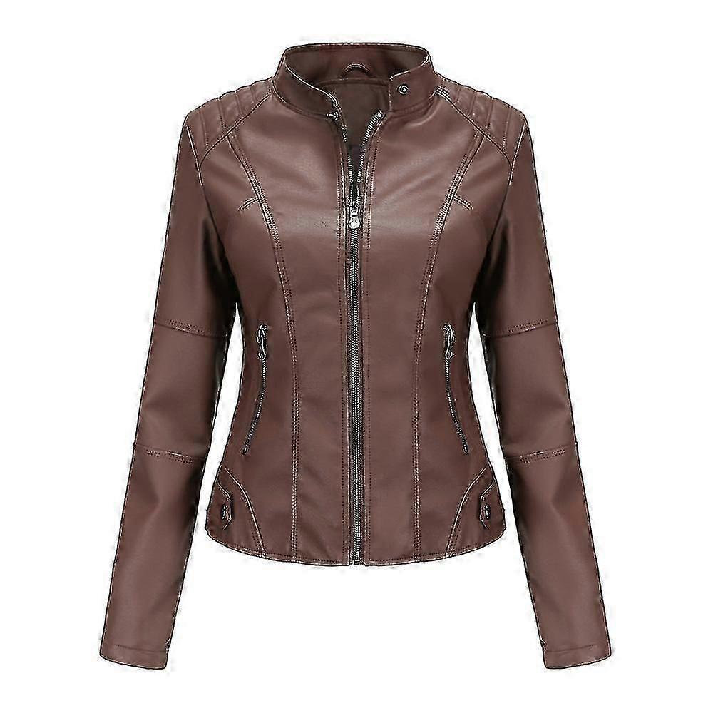 Women's Leather Jacket Women's Slim Jacket Thin Jacket