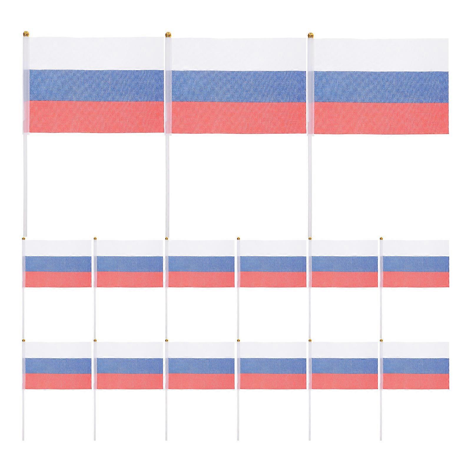 Russian Flag Wand Hand Held Flag for Party Use 20Pcs Mini Flags