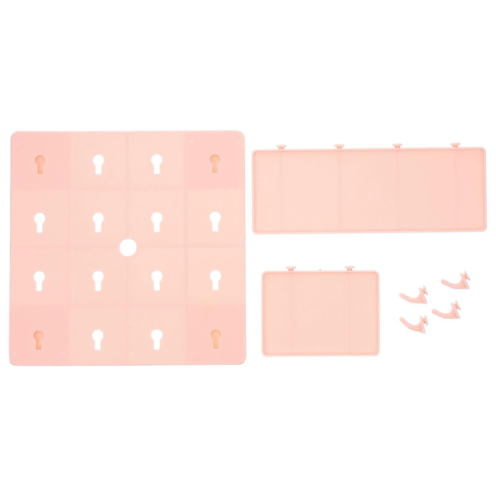 Pink Pegboard Display Shelves Pegboard Organizer for Storage 3Sets