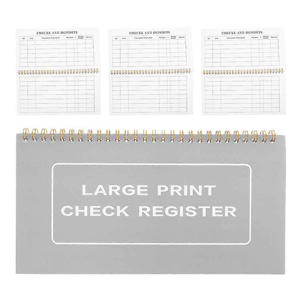 Checkbook Register Large Print for Financial Tracking 4Pcs Set