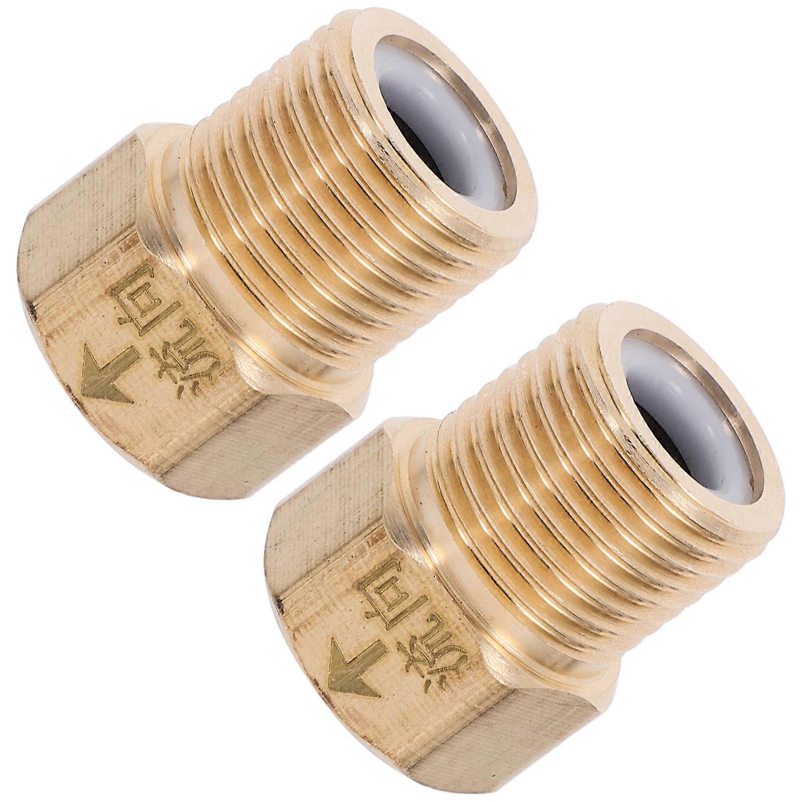 2pcs Golden Check Valve for Home Use Easy to Install ABS Copper Material 0.5 Inch