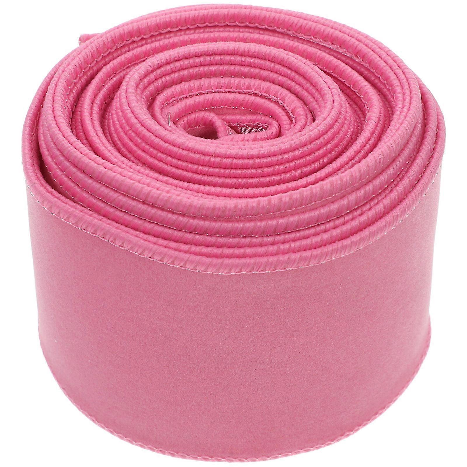 Pink Decorative Ribbon with Iron Wire Edge for Wrapping 2Pcs