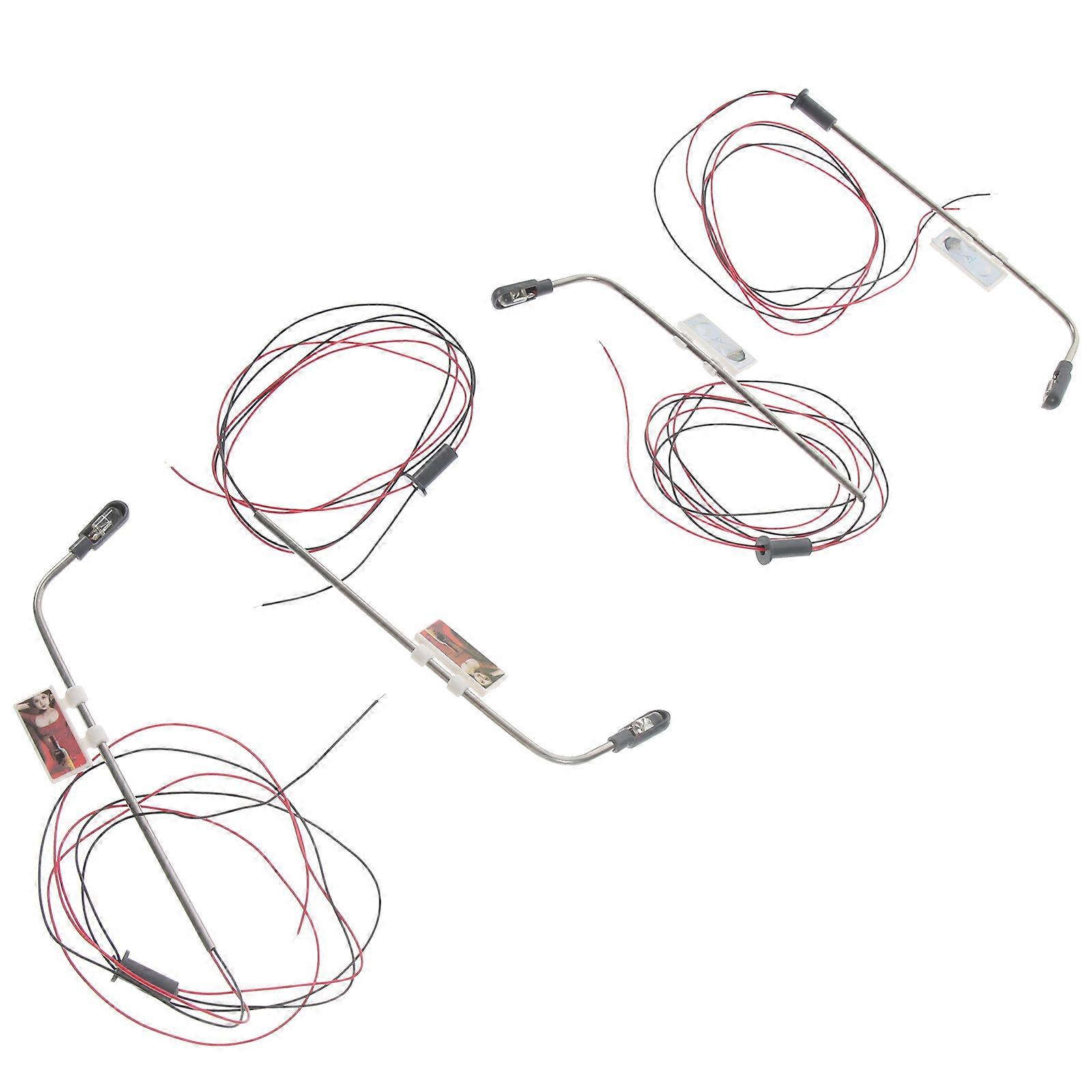 Miniature Street Lights Models for Decoration 8Pcs Assorted Color Durable Design