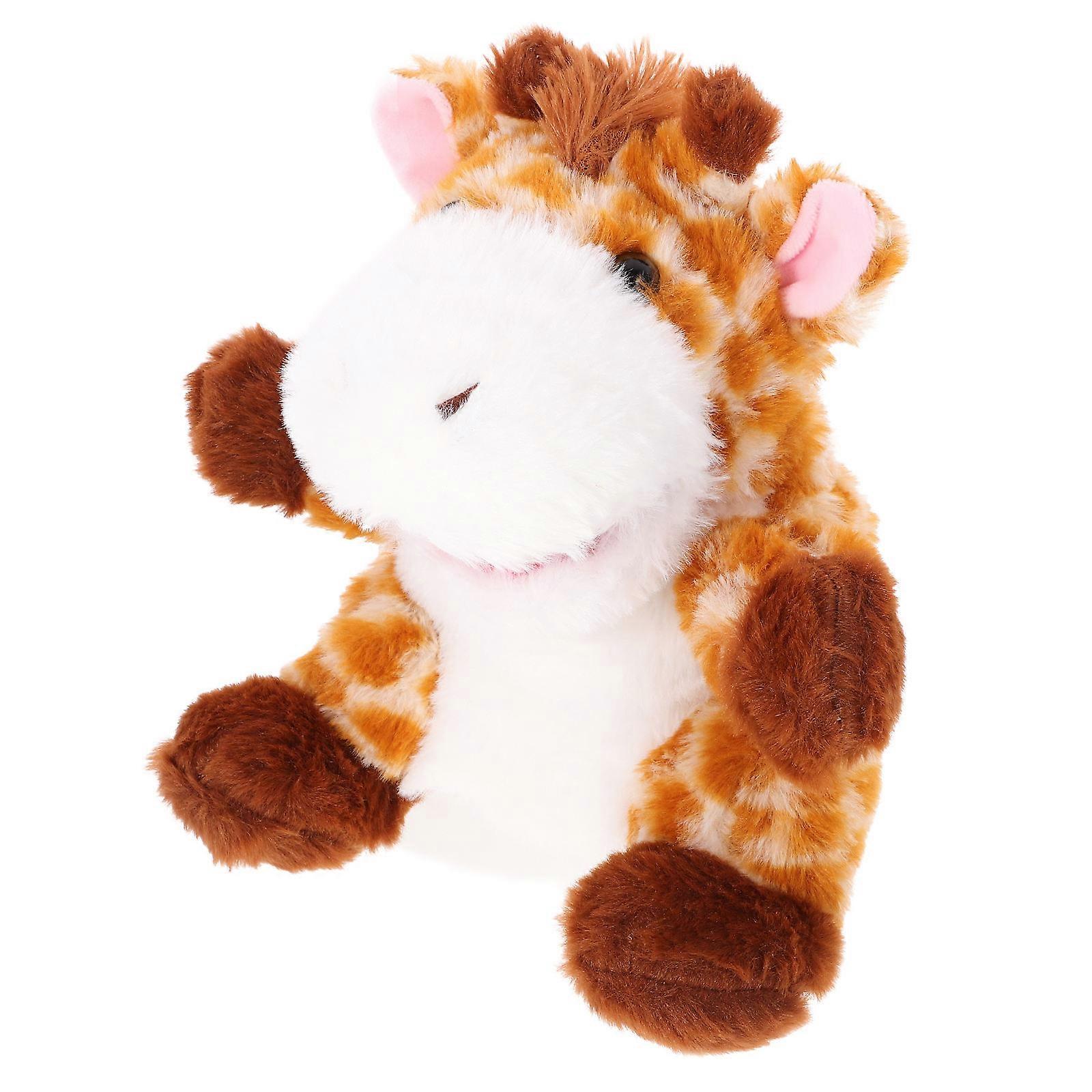 Storytelling Plush Giraffe Hand Puppet for Educational Fun