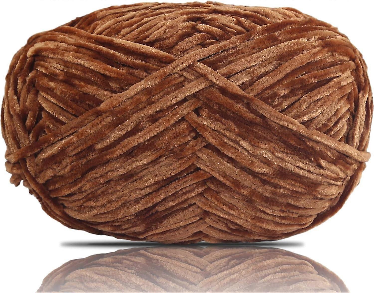 ZDWQFA Chenille100g Polyester Fluffy Yarn, 180 Metres