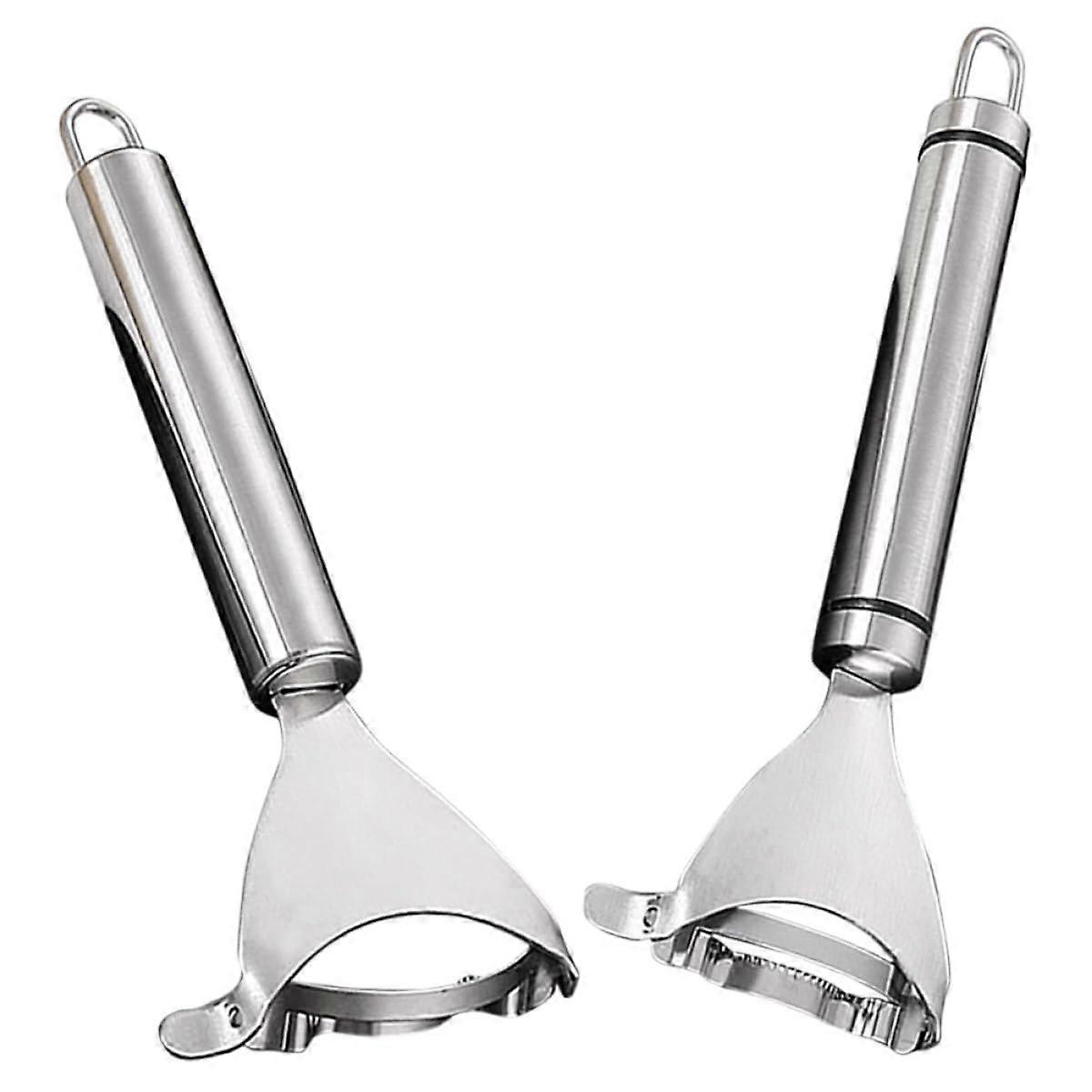 2Pcs Stainless Steel Corn Peeler and Stripper Set with Easy Grip Handle for Fast Kernel Removal