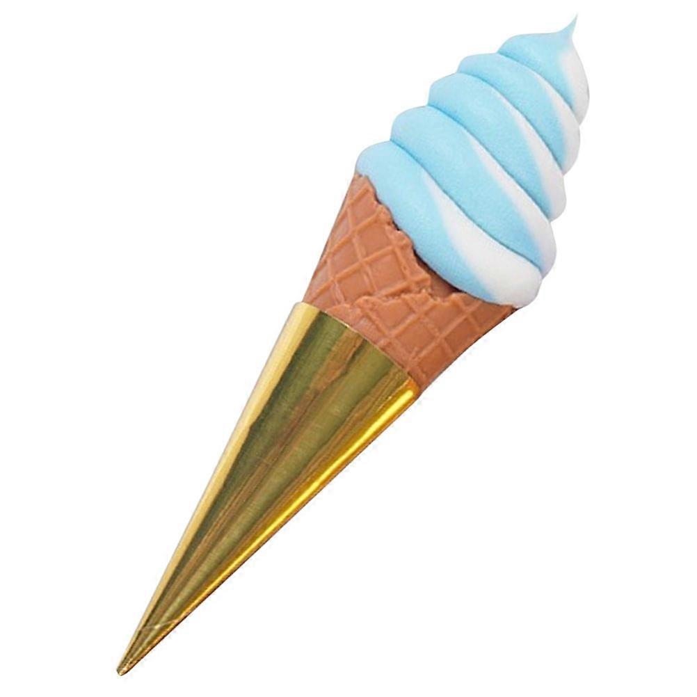 Fake Ice Cream Cone Prop for Decoration Faux Ice Cream Cone Model Blue