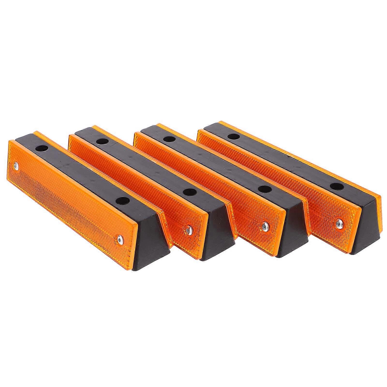 Plastic Reflective Road Markers for Emergency Use 4Pcs Yellow