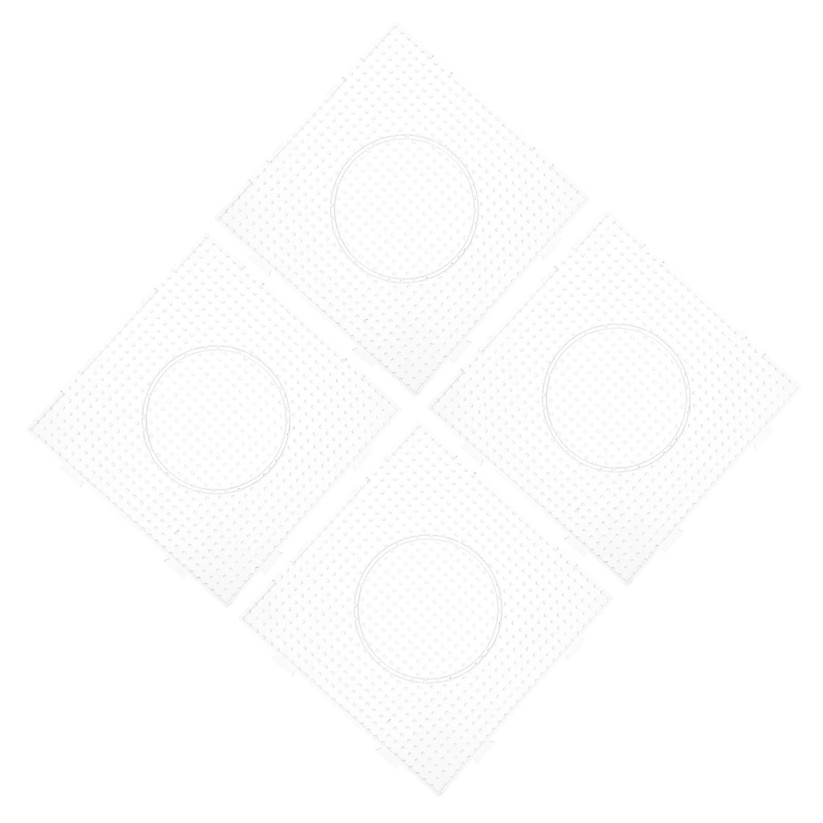 4pcs 5mm Fuse Beads Pegboards Clear Acrylic Bead Boards for DIY Craft Projects Arts and Crafts