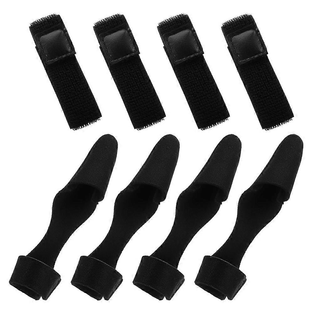 Fishing Rod Straps Rod Tip Cover for Secure Fastening 4Sets Black Material
