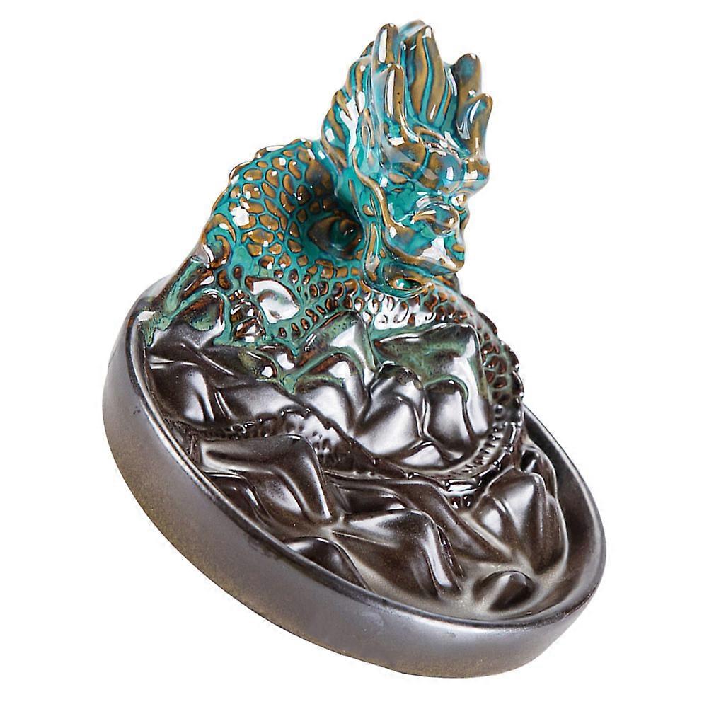 Backflow Incense Burner Dragon Ceramic Censer for Incense Holding