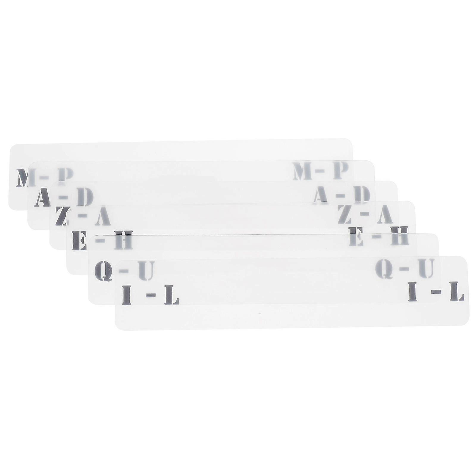 Acrylic Horizontal Label Record Divider for Cd Classification 6Pcs Pack