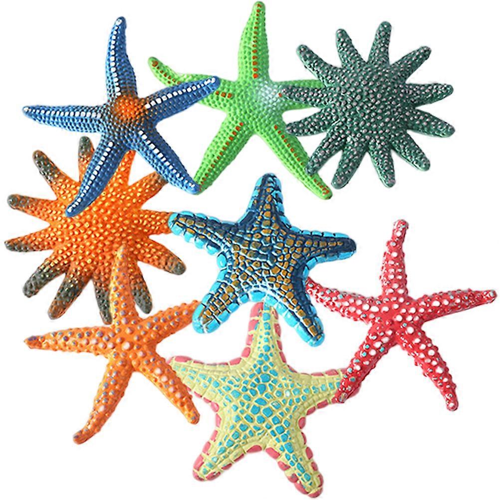 Sea Star Figurine Pool Diving Props 8Pcs for Play Use