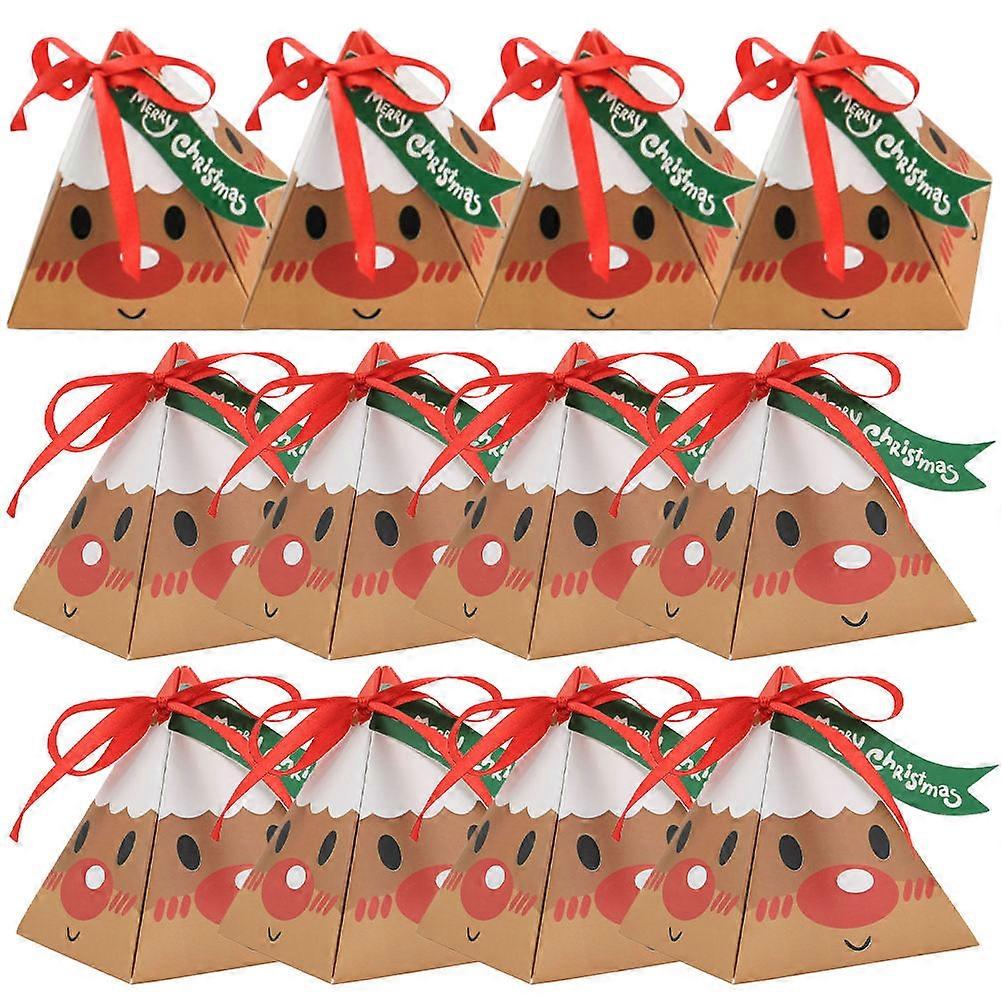 Christmas Treat Boxes for Gift Storage 100Pcs Light Brown Candy Containers
