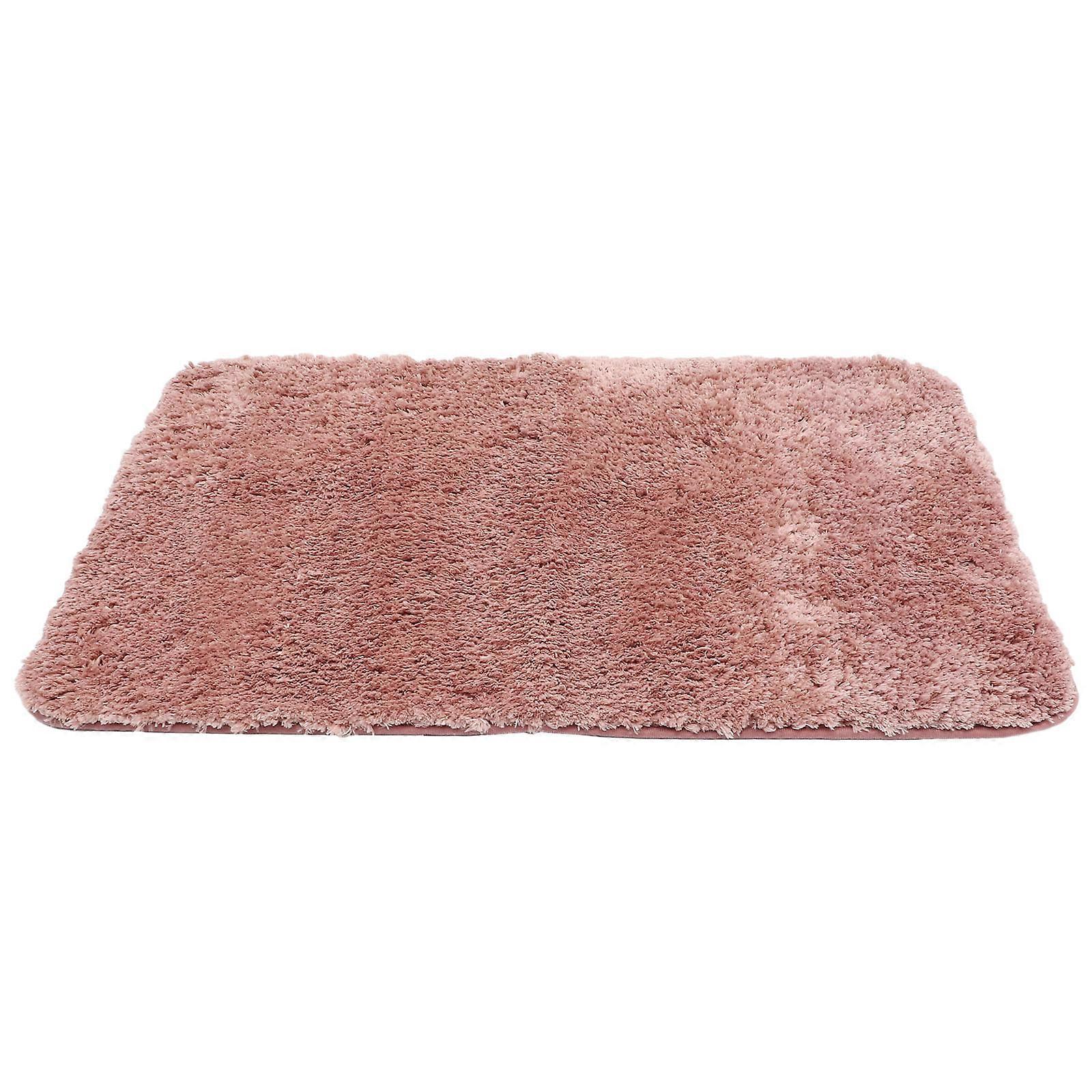 Pink Bathroom Mat Plush Microfiber Floor Mat for Absorbent Use 2Pcs