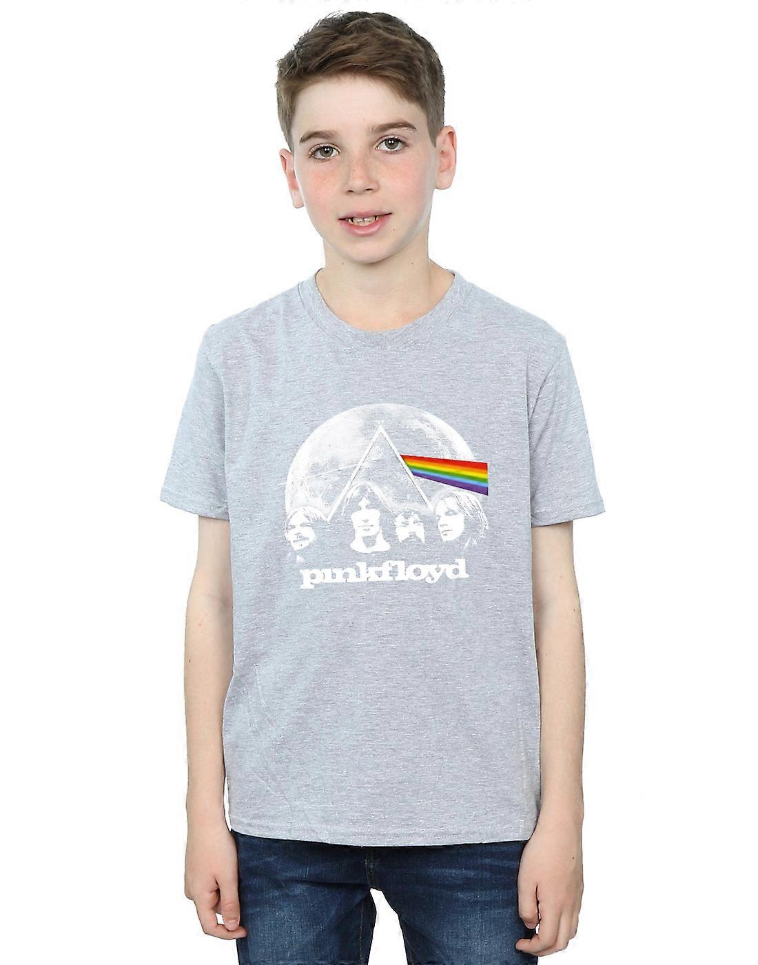 rosa floyd gutter måne prisme blå t-skjorte