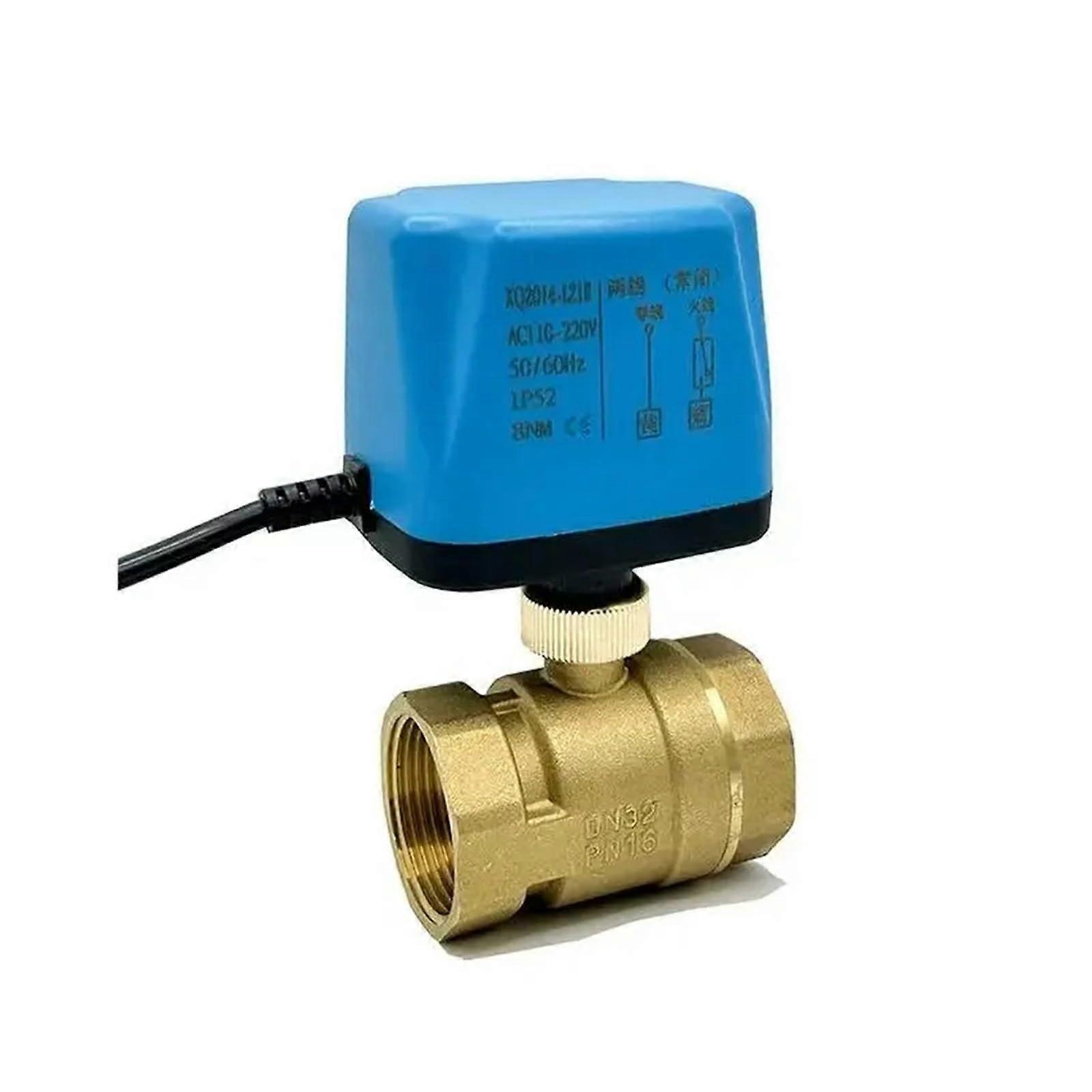 Motorized Ball Valve DN15 220V Normally Closed Brass with Automatic Flow Control and Easy Wiring