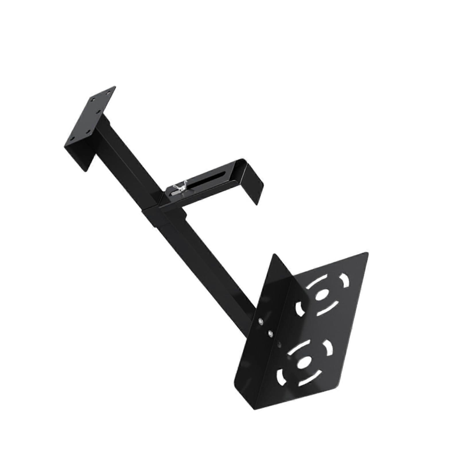 Under Desk CPU Holder Adjustable PC Tower Mount with Clamp Width and Airflow Design Black