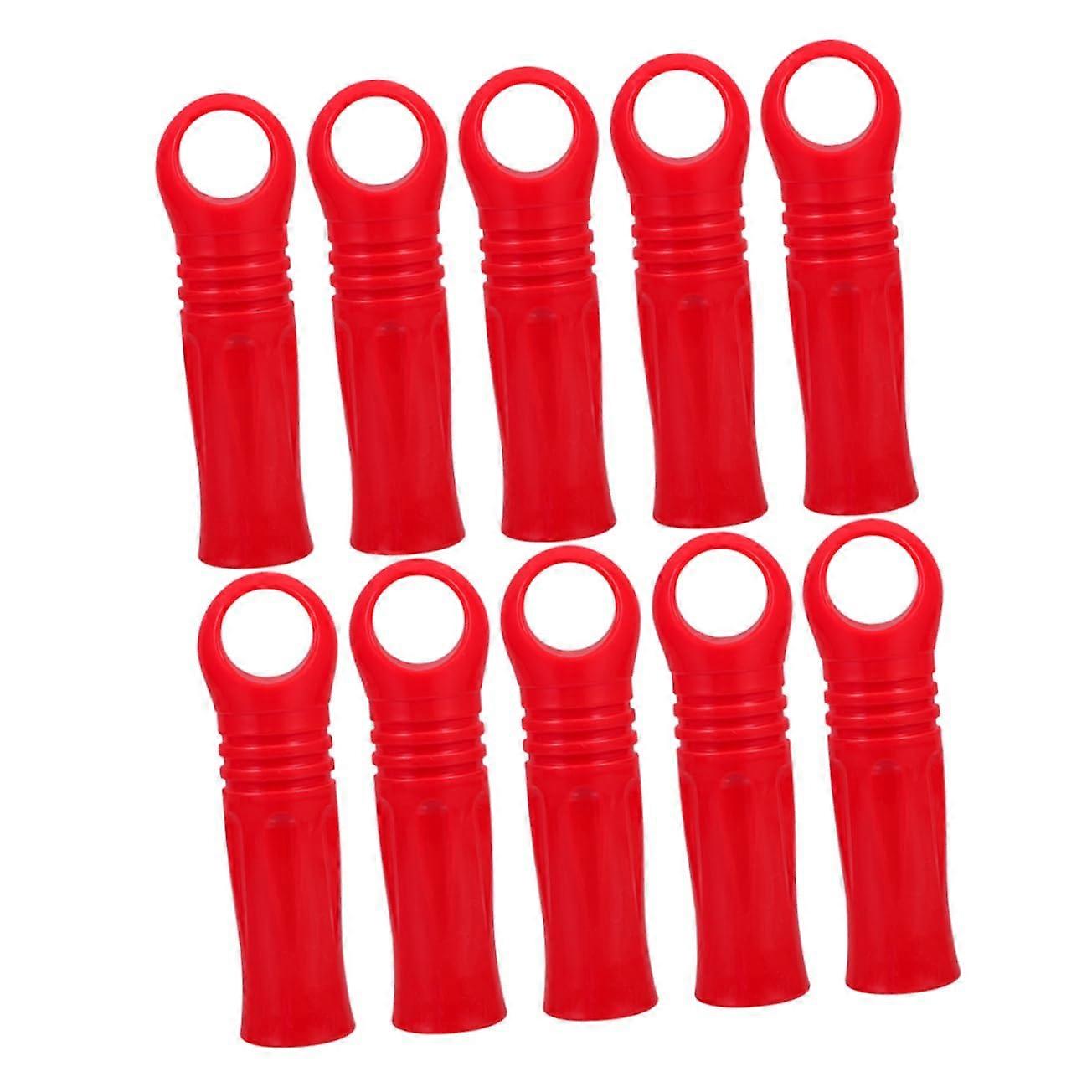 10pcs Plastic Broom Handle End Cap Replacement with Ergonomic Mop Grip Sleeve for Sweepers