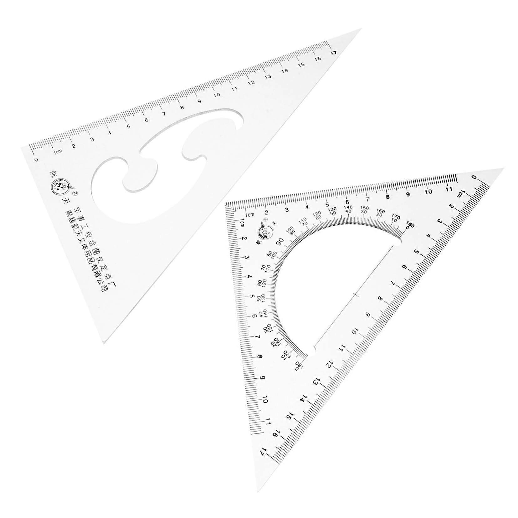 Architectural Drawing Tools Set with  Precision Triangle Rulers Protractor and Compass for Students