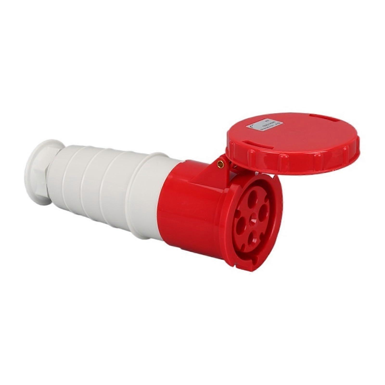 63A 4 Pin Industrial Power Plug Y6342  Current Concealed Electrical Connector