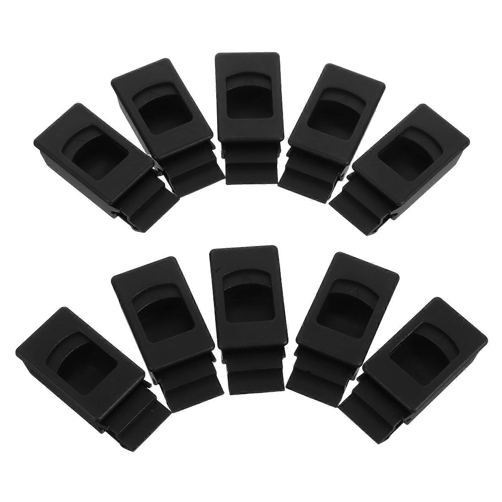 10pcs ABS Cabinet Door Push Lock Latch Hidden Secure Design for Mobile Cabinets Tool Installation