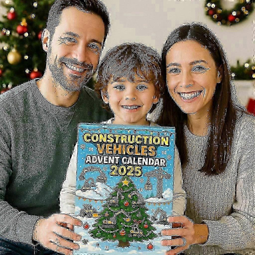 2025 Advent Calendar Featuring Construction Vehicles for Kids