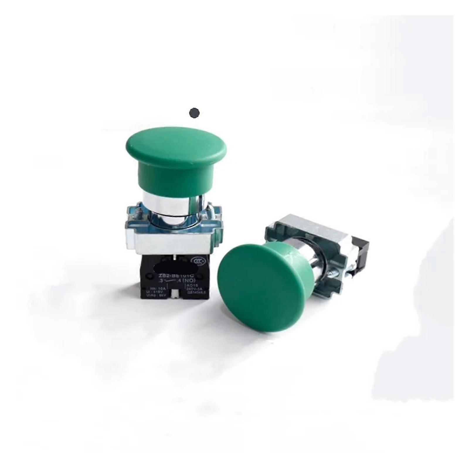 ZB2BC31 Green Mushroom Head Momentary Push Button Switch NO Normally Open for Control Panel